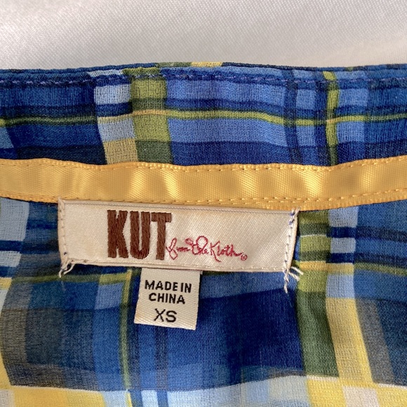 Kut from the Kloth plaid sheer shirt - Picture 6 of 7